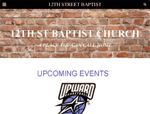Tablet Screenshot of 12thstreetbaptist.net